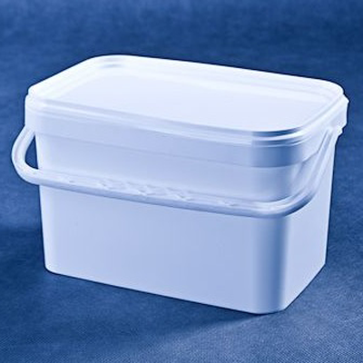 Kibiras stačiakampis baltas 3L