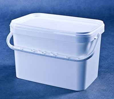 Kibiras stačiakampis baltas  5L